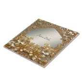 Carreau Carrelage en céramique orné d'or moderne (Côté)