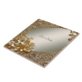 Carreau Carrelage en céramique orné d'or moderne (Côté)