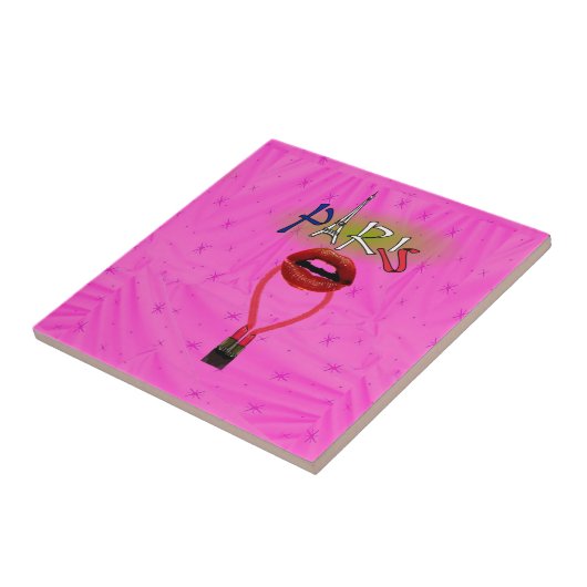 Carreau Carrelage en céramique Paris France Lipstick (Côté)