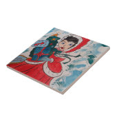 Carreau Carrelage en céramique père Noël Helper Christmas (Côté)