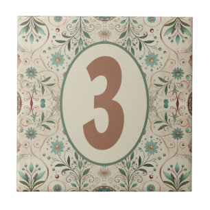 Carreau Carrelage en céramique personnalisable Boho Herb
