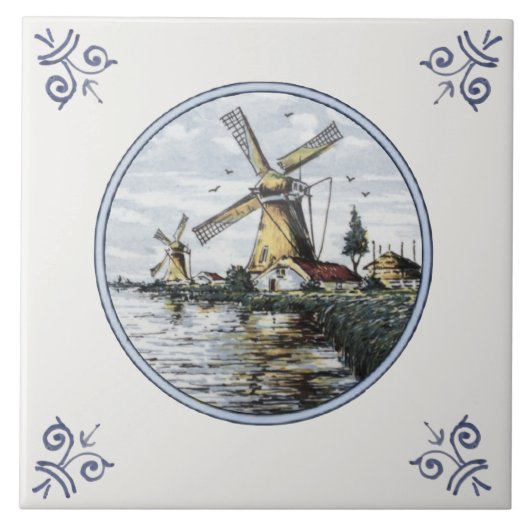 Carreau Carrelage en céramique pittoresque Delft Polychrom (Devant)