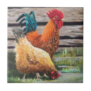 Carreau Carrelage en céramique poulets