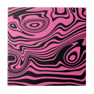 Carreau Carrelage en céramique rayé rose noir Choisir la c