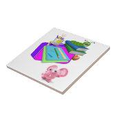 Carreau Carrelage en céramique Retour à l'école Cochon ros (Côté)