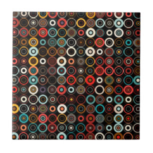 Carreau Carrelage en céramique Retro Circles - Style Boho 