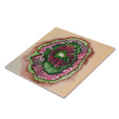 Carreau Carrelage en céramique rose et verte Abstrait (Côté)