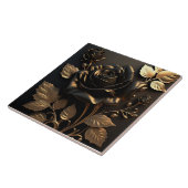 Carreau Carrelage en céramique Rose noir et or de luxe (Côté)