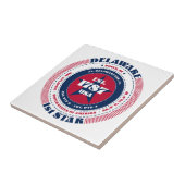 Carreau Carrelage en céramique rouge, blanc et bleu Delawa (Côté)