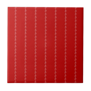 Carreau Carrelage en céramique Rouge Floral