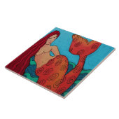 Carreau Carrelage en céramique rouge Haired Mermaid (Côté)