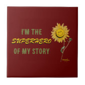 Carreau Carrelage en céramique rouge Superhero par la poèt (Devant)