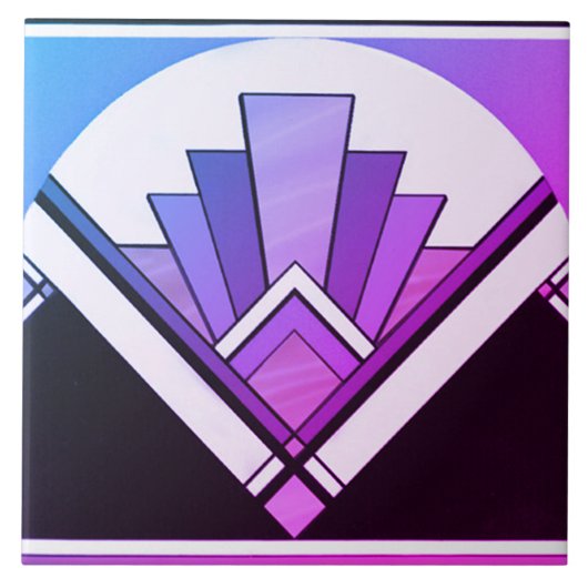 Carreau Carrelage en céramique - Sangria Art Déco Fan Desi (Devant)