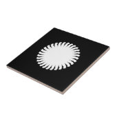 Carreau Carrelage en céramique Soleil noir blanc (Côté)