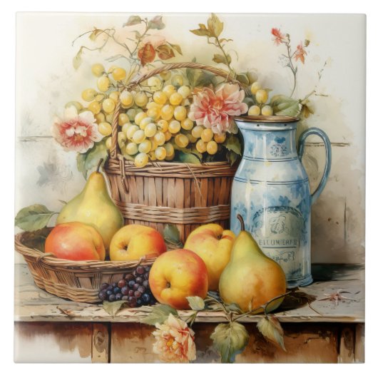 Carreau Carrelage en céramique style ancien (Devant)