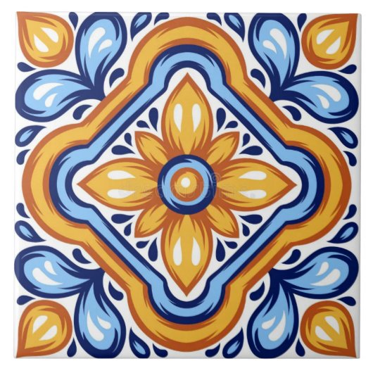 Carreau Carrelage en céramique - Style italien méditerrané (Devant)