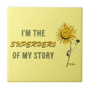 Carreau Carrelage en céramique Superhero par la poète Adie
