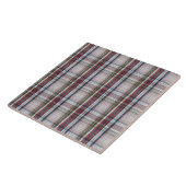 Carreau Carrelage en céramique - Tartan écossais rouge ble (Côté)