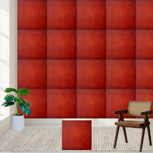 Carreau Carrelage en céramique texturé rouge profond