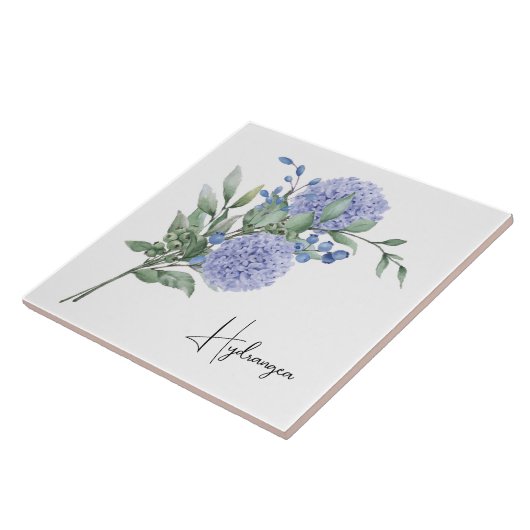Carreau Carrelage en céramique/Trivet-Floral Hydrangea (Côté)