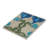 Carreau Carrelage en céramique - Tulipes bleues Impression (Côté)