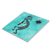 Carreau Carrelage en céramique Turquoise Kokopelli (Côté)