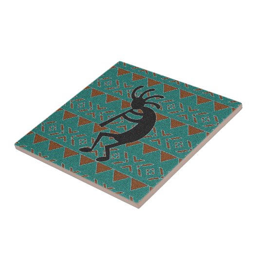 Carreau Carrelage en céramique Turquoise Kokopelli Sud-Oue (Côté)