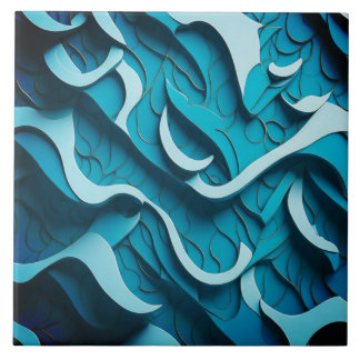 Carreau Carrelage en céramique "Turquoise Waves II"