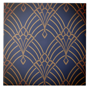 Carreau Carrelage en céramique - Ventilateur Art Déco Or/R