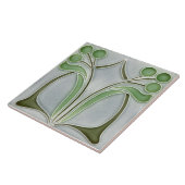 Carreau Carrelage en céramique - Vintage Art Nouveau Vert (Côté)