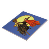 Carreau Carrelage en céramique vintage Halloween Witch (Côté)