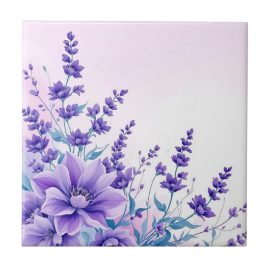 Carreau Carrelage en céramique violet (Devant)