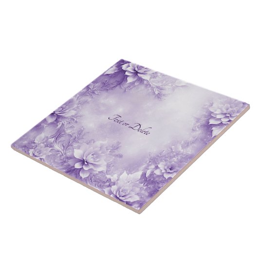 Carreau Carrelage en céramique violet blanc (Côté)