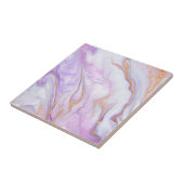 Carreau Carrelage en céramique violet Or 3 pierres de marb (Côté)