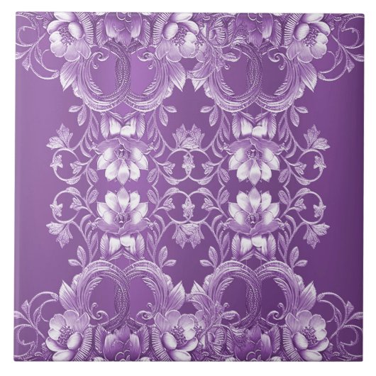 Carreau Carrelage en céramique violette (Devant)