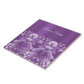 Carreau Carrelage en céramique violette (Côté)