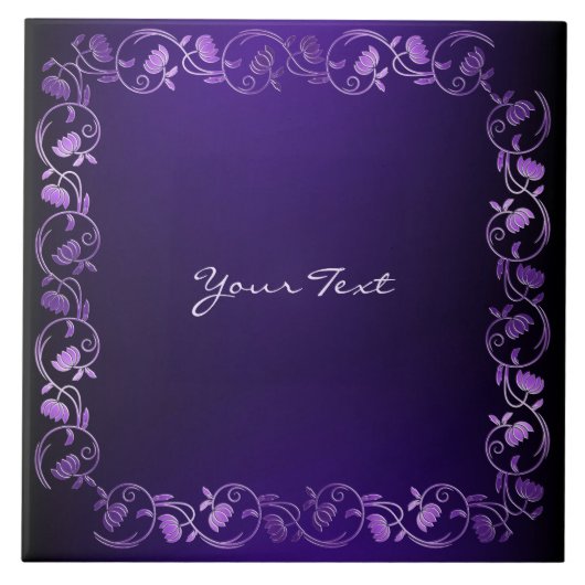 Carreau Carrelage en céramique violette (Devant)