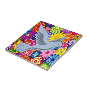 Carreau Carrelage en céramique White Floral Dove