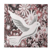 Carreau Carrelage en céramique White Floral Dove (Devant)