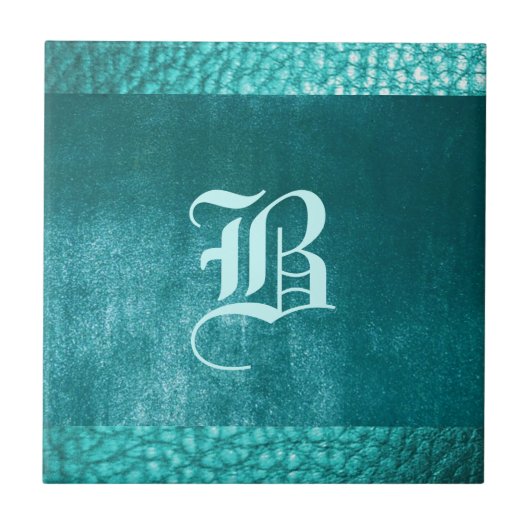 Carreau Carrelage en cuir clair Faux Ocean - Design B (Devant)