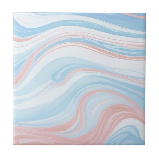 Carreau Carrelage en marbre bleu pastel - Baby Blue Marble (Devant)