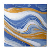 Carreau Carrelage en marbre bleu - Vagues en marbre bleu e (Devant)
