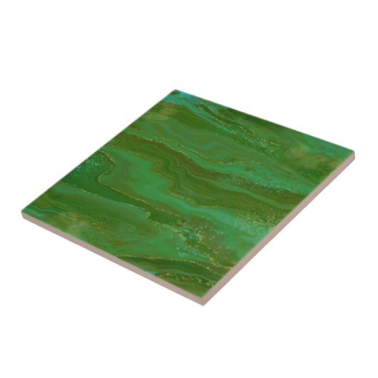 Carreau Carrelage en marbre vert (Côté)