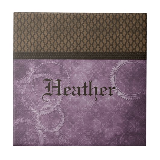 Carreau Carrelage en métal, pourpre (Devant)