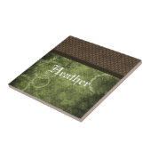 Carreau Carrelage en métal, vert (Côté)