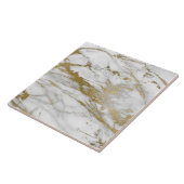 Carreau Carrelage en or blanc inspiré du marbre (Côté)