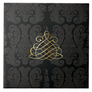 Carreau Carrelage en or noir Damask Classy