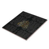 Carreau Carrelage en or noir Damask Classy (Côté)