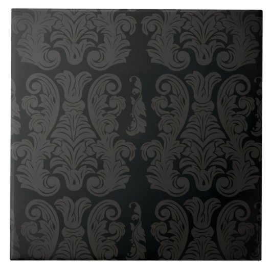 Carreau Carrelage en or noir Damask Classy (Devant)
