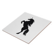 Carreau Carrelage en silhouette Unicorne noire (Côté)